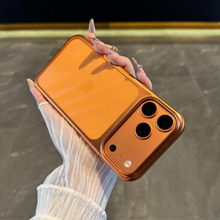新款 星宇橙色适用于苹果17promax手机壳轻薄电镀iPhone17高透全包散热防摔磨砂边框创意简约小众高级感硬套