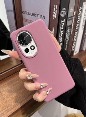 【新款黑加仑紫】适用于华为nova12手机壳液态硅胶nova14ultra全包曲面屏pro纯色mate60时尚mate80promax简约