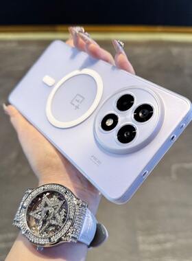 【不粘指纹】适用于一加ACE5pro手机壳新款轻薄磨砂ACE5全包镜头透明无线磁吸ACE3硬套13T简约高级感男女