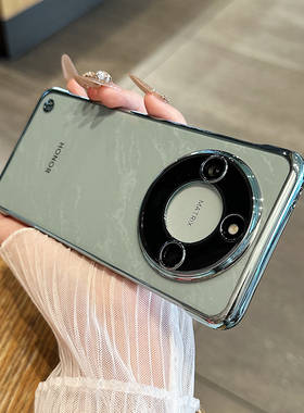 【自带镜头膜】适用于荣耀x60手机壳新款轻薄荣耀400透明无边框荣耀400Pro电镀防摔x50高级感荣耀300硬套