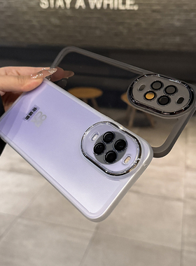 高透带镜头膜适用于华为nova15手机壳新款全包防滑nova15pro简约高级感14ultra情侣款13pro轻薄防摔12软壳