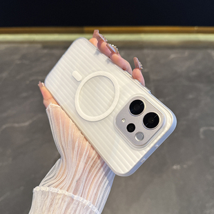 无线磁吸立体瓦楞纹s50promini轻薄磨砂大孔简约防摔s50情侣款 适用于vivos50手机壳新款 高级感硬套 防指纹