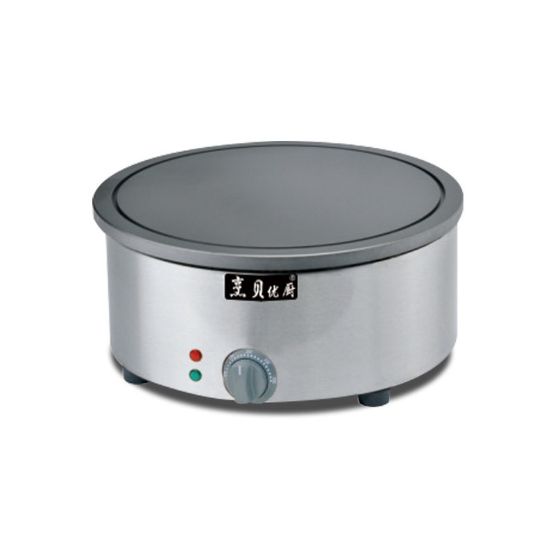 商用圆形电热班戟炉煎饼果子可丽饼机铁板鏊子不粘电热煎饼机u.