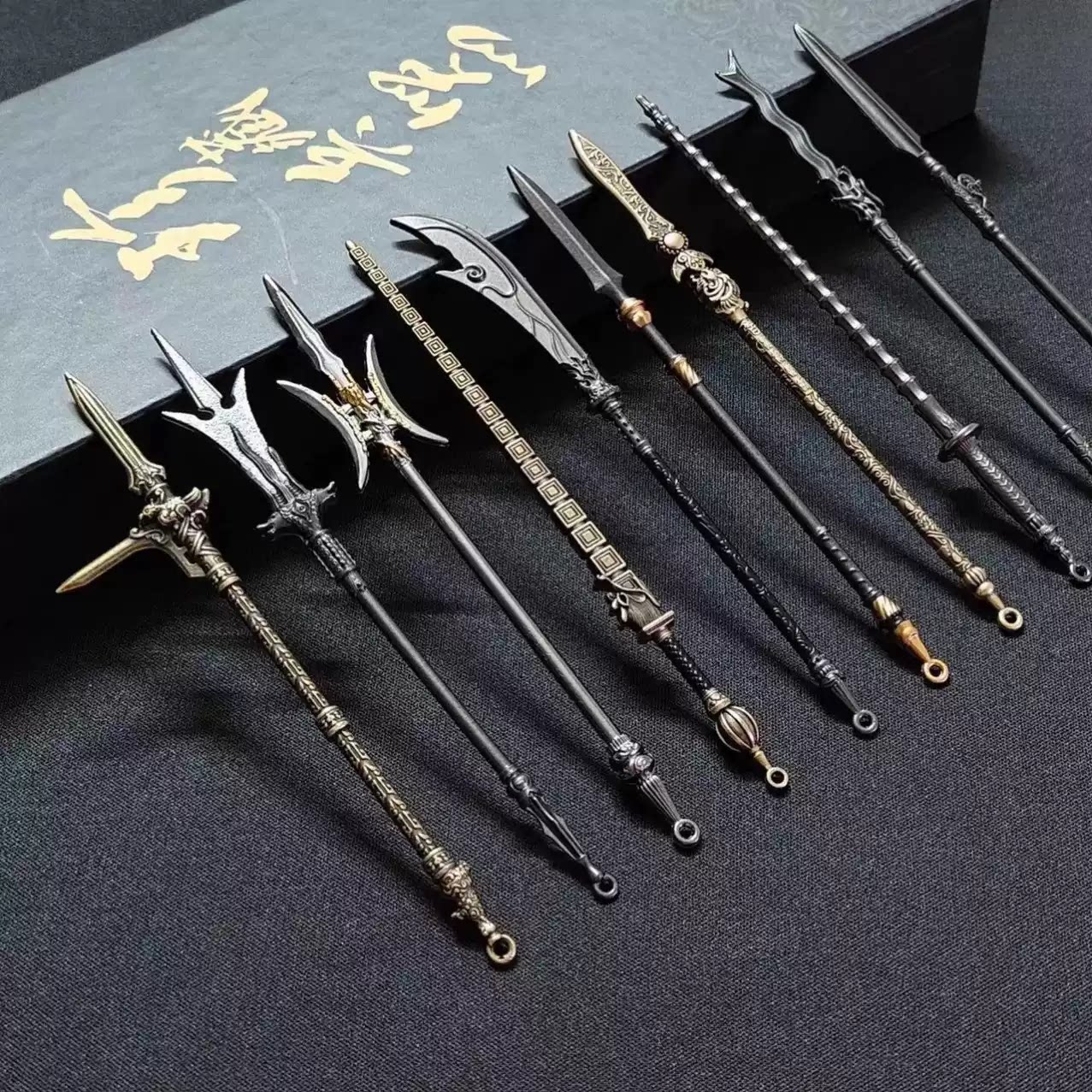 古代武器模型三国全套兵器十八般迷你金属摆件刀剑男孩玩具刀