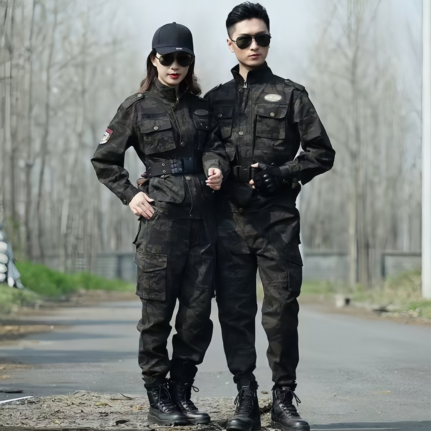 纯棉迷彩服套装男女特种兵训练服