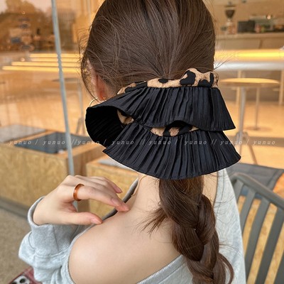 洋气高端豹纹大肠发圈头绳女