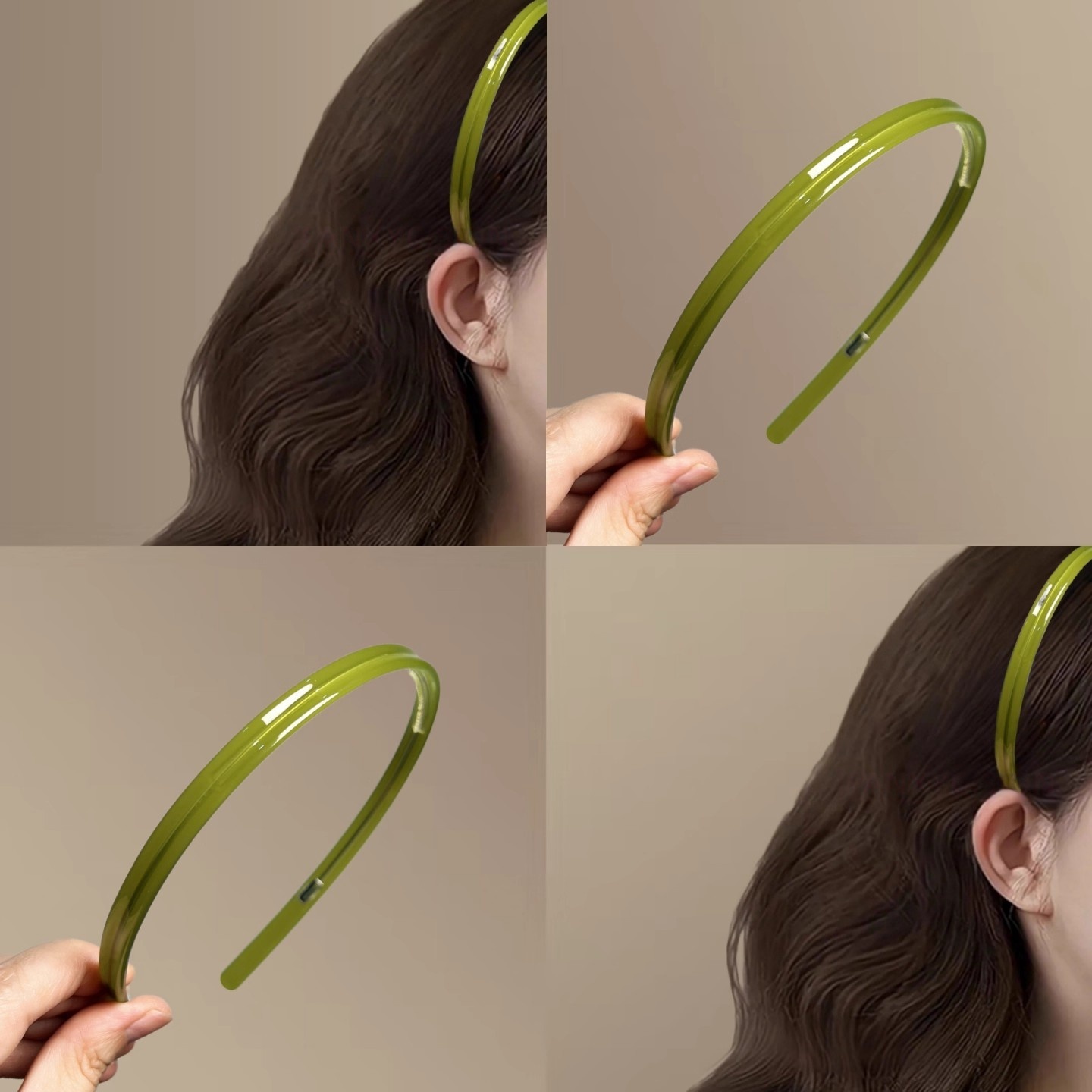 醋酸细款绿色发箍女2025韩国发卡