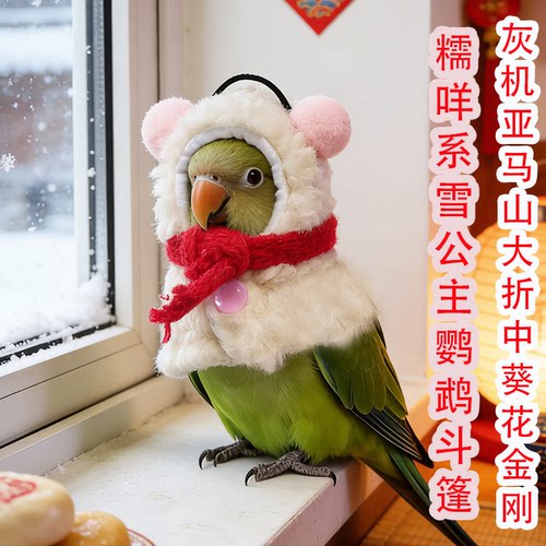 鹦鹉斗篷披风冬季保暖外出拍照用