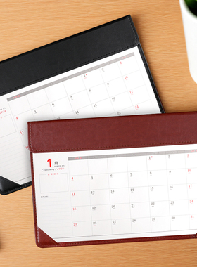 新款2026年日历简约大班桌垫创意商务办公桌面记事台历大号月历计划本律师备忘录商务鼠标垫企业定制广告台垫