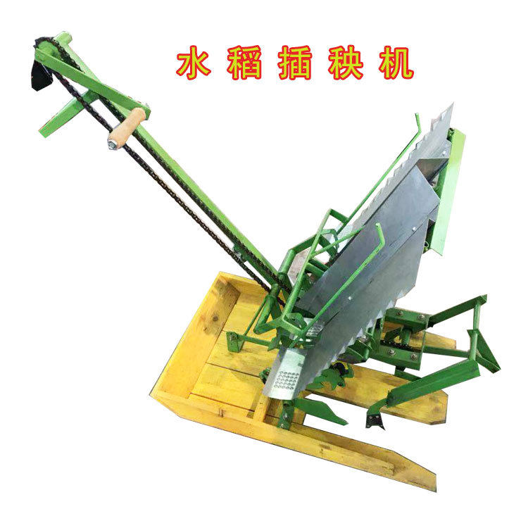 手摇式插秧机2行水稻苗移栽机水田使用秧苗移栽器插秧机