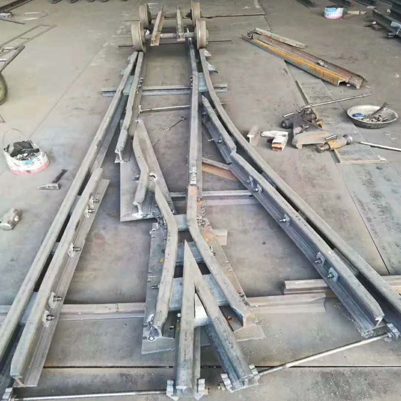 矿用铁路道岔 交轨道用对称道岔铺设方便 煤矿窄轨铁路对称道岔