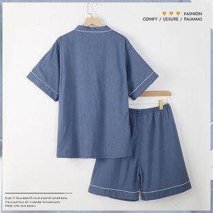 蒸服棉服苎麻洗浴洗浴服女按摩足浴男睡衣中心汗汤泉高档桑拿温泉