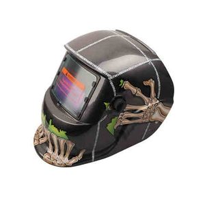 头盔款自动变光电焊面罩/骷髅现货/电焊式防护焊接液晶供应头/