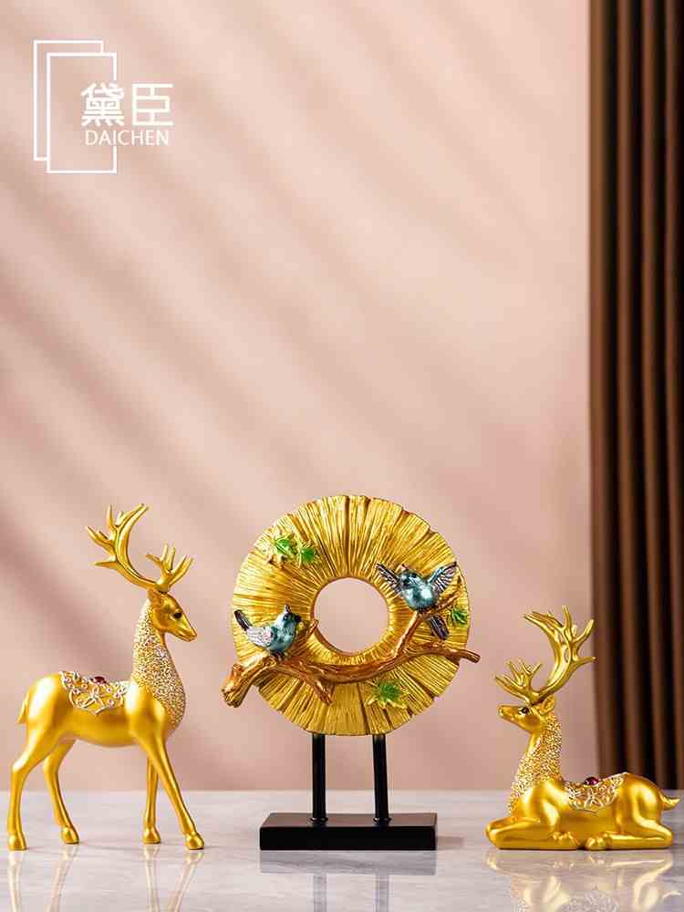 鹿摆件创意家居家装饰品室内客厅酒柜茶几电视柜玄关房间布置摆设