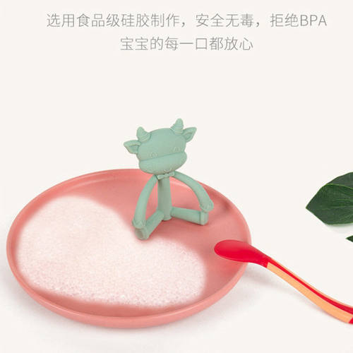 BABYPAL牙胶触感牙胶咬咬胶玩具硅胶磨牙棒软可水煮婴儿3色磨