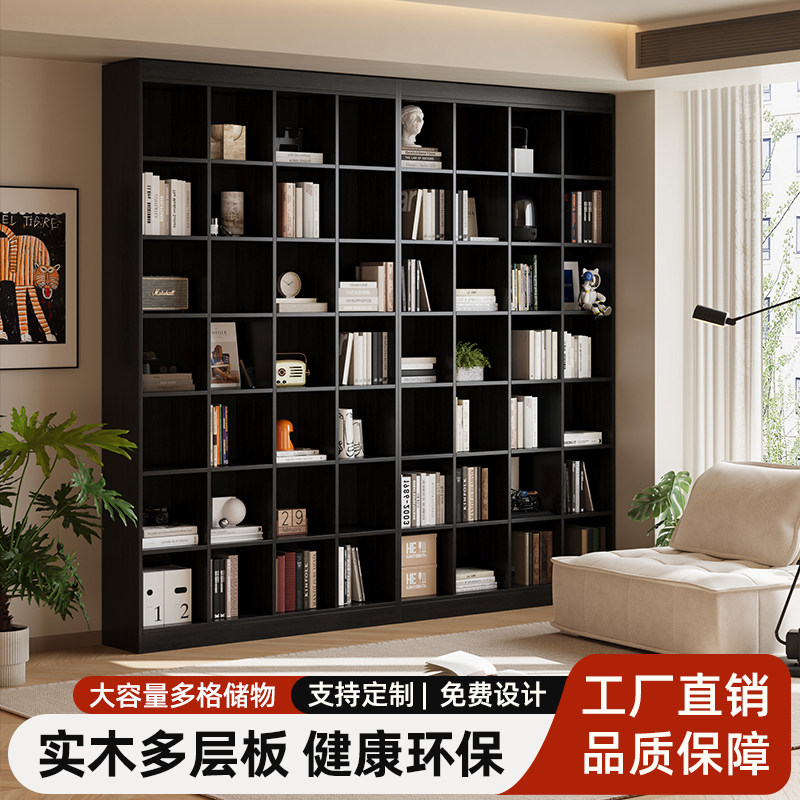 客厅书柜一体整墙定制书架满墙柜子到顶整面墙实木尺寸定做书房柜,住宅家具,组合书柜,淘宝优惠券,粉丝福利购,淘宝优惠卷
