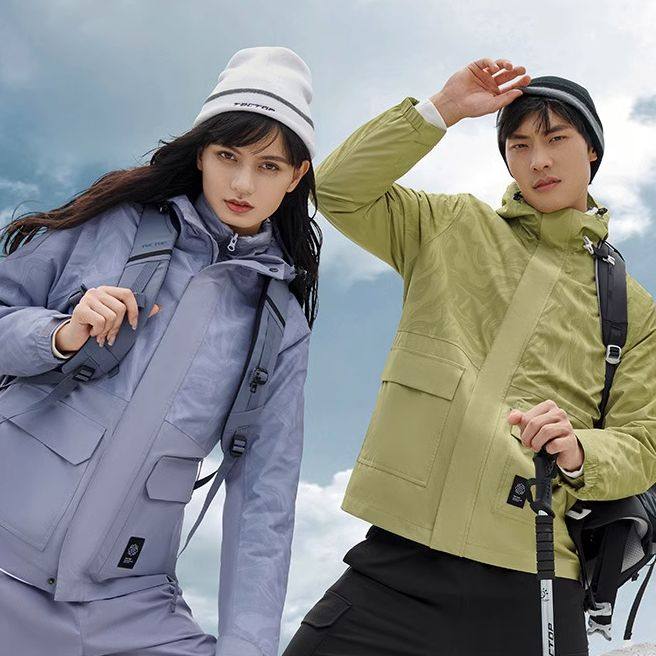 探拓户外石墨烯棉内胆冲锋衣男三合一可拆卸敦煌联名保暖外套女士