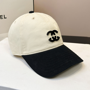 小香风棒球帽女2025新款 高级感字母百搭显脸小洋气撞色软顶鸭舌帽