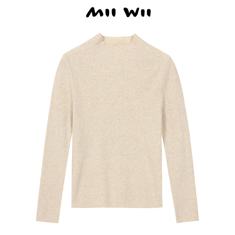 MIIWII/末·未米杏色羊毛衫