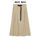 末未MIIWII24夏米色全棉斜纹洗水棉摆裙Q242212女士