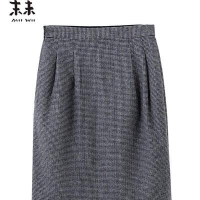 【断码清仓】MIIWII末未色织呢料筒裙Q214139