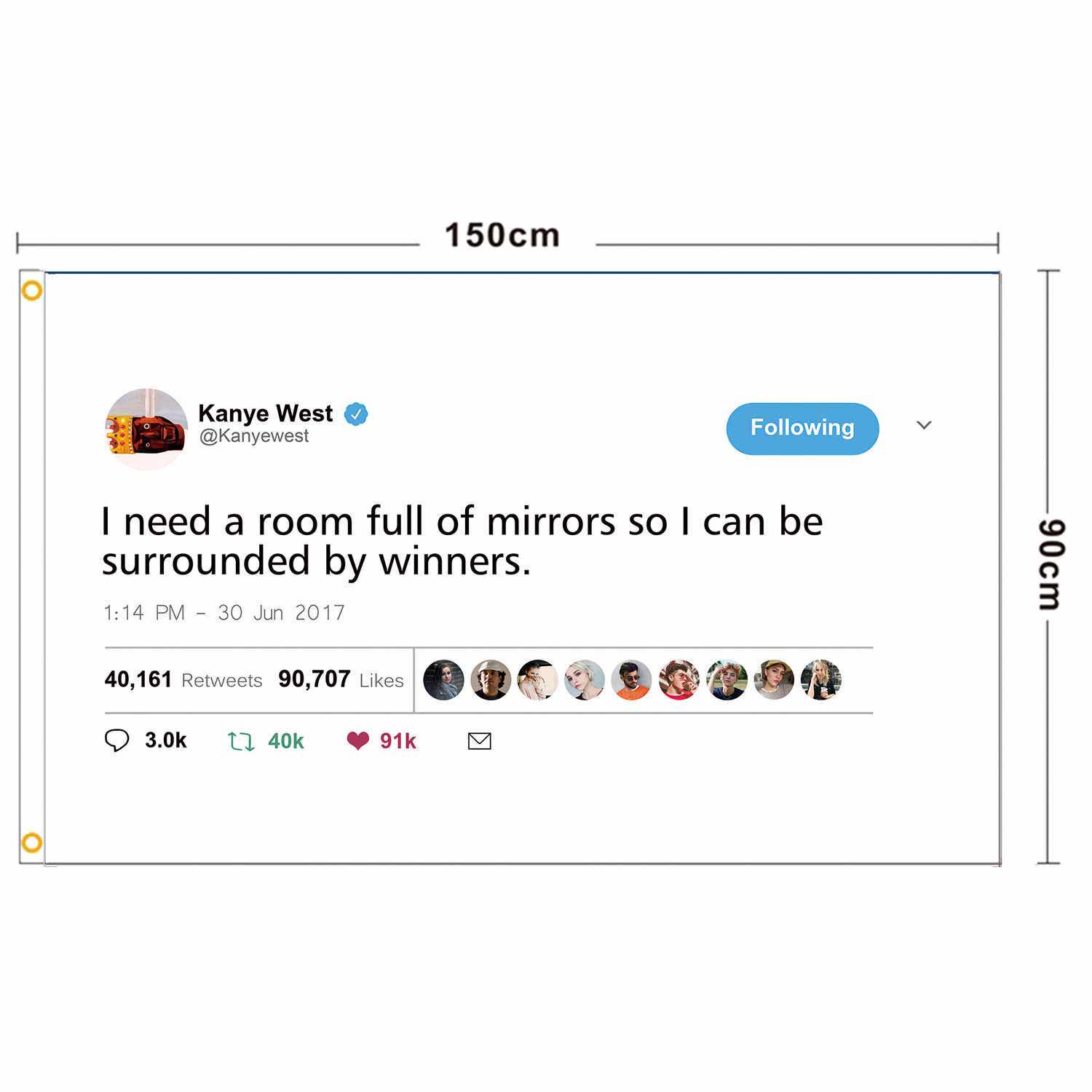 。外贸旗帜 KanyeWest 90x150cm户 外防晒涤纶挂旗数码印使用感如何?