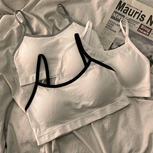 少女内衣女聚拢防下垂吊带背心无钢圈运动美背裹胸夏季 2024新 薄款