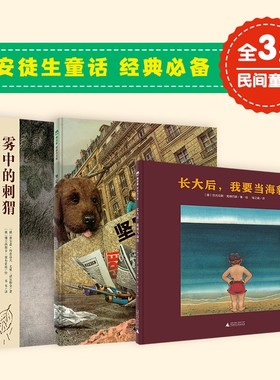 安徒生童话 民间童话 经典必备（全3册）雾中的刺猬+长大后，我要当海豹+坚定的锡兵 细腻精致的笔触让民间故事焕发全新的魅力