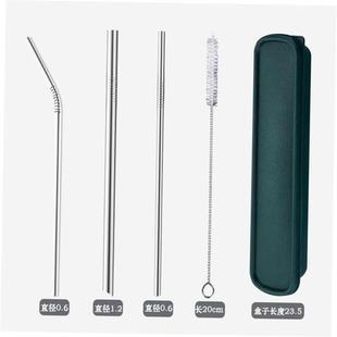 8 pcs metal drinking straw reusable straws 3 cleaner brush
