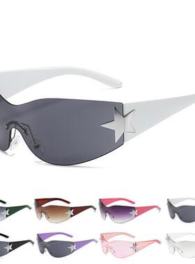 Punk One Piece Sunglasses Goggle New Y2k Luxury Brand Sun Gl