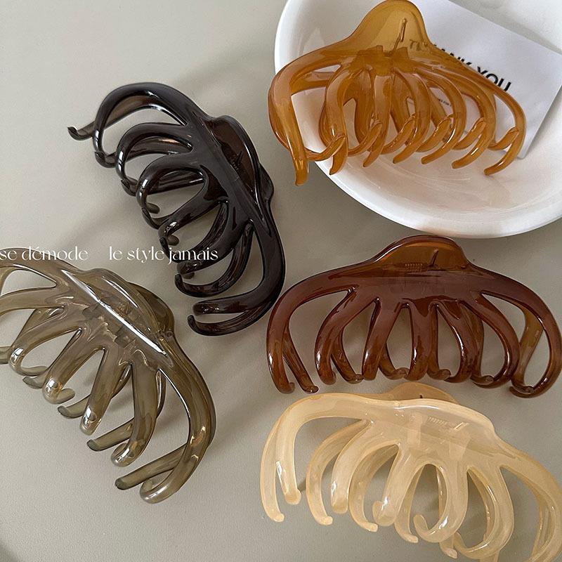 Retro Candy Half Round Hair Clip Shark Clip Hair Accessory