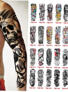 Waterproof Temporary Tattoo Sticker Totem Geometric Full Arm