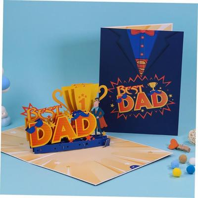 greeting card best dad fathers day gift cards父亲节立体贺卡