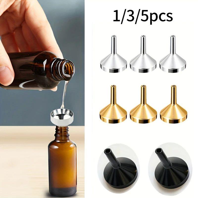 1/3/5pcs Refillable Perfume Bottle Funnel, Mini Perfume Trav