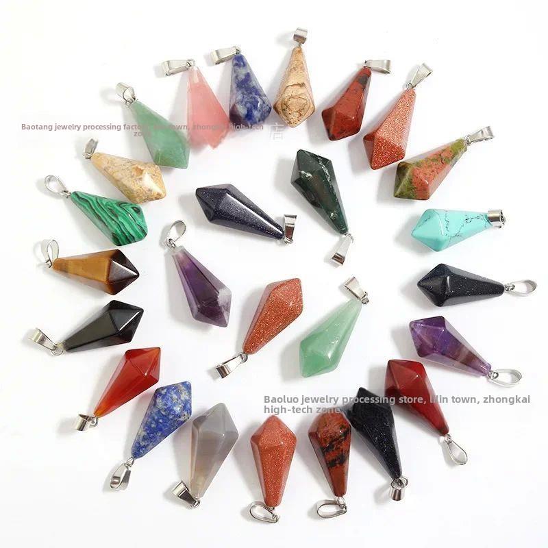 1pc Hexagonal Crystals 27x13mm Natural Stones Energy Gemston