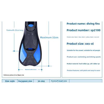 swimming training, diving fins, cone flippers snorkeling