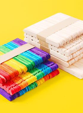 50 wooden lollipop popsicle sticks party kids crafts ice cr