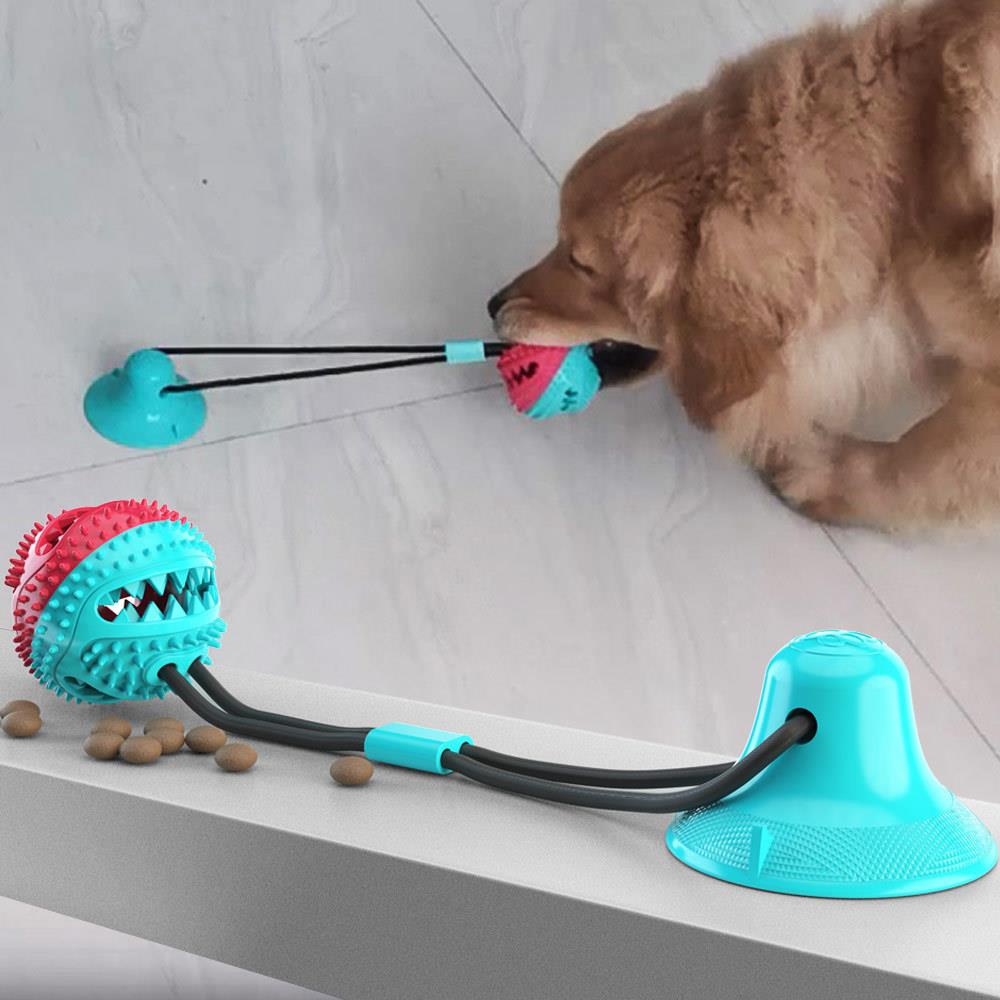 Dog Toys Silicon Suction Cup Tug Interactive Dog Ball Toys s