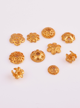 手串纯铜镀金DIY保色花托