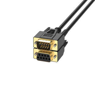 DB9连接线9针COM口RS232串口线485通讯线公对公对母对母直连交叉