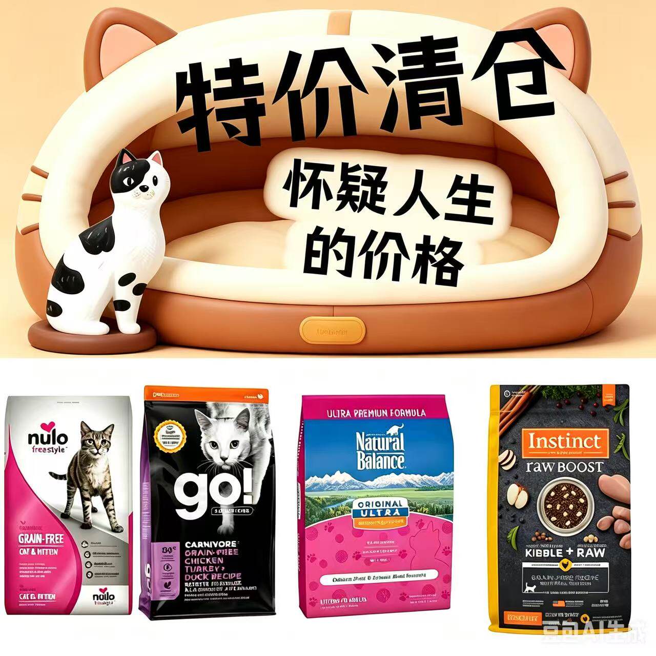 临期特价原装进口go九种肉Nulo鸡肉鳕鱼渴望爱肯全阶段猫粮 - 实物图