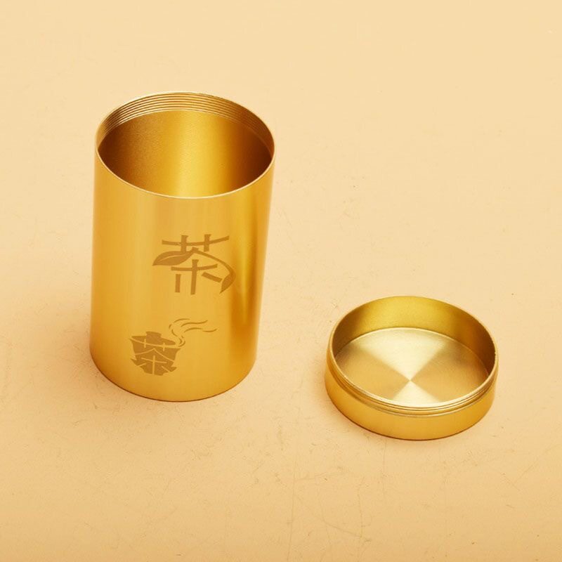 黄铜茶叶罐铜制铜罐密封聚宝储茶器桌面茶叶小罐摆件茶叶罐子批发