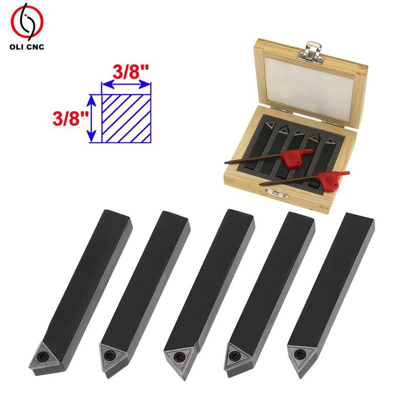 3/8车刀套装5pcs 机夹车刀套装3/8 1/4 1/2 Turning Cut 跨境供应