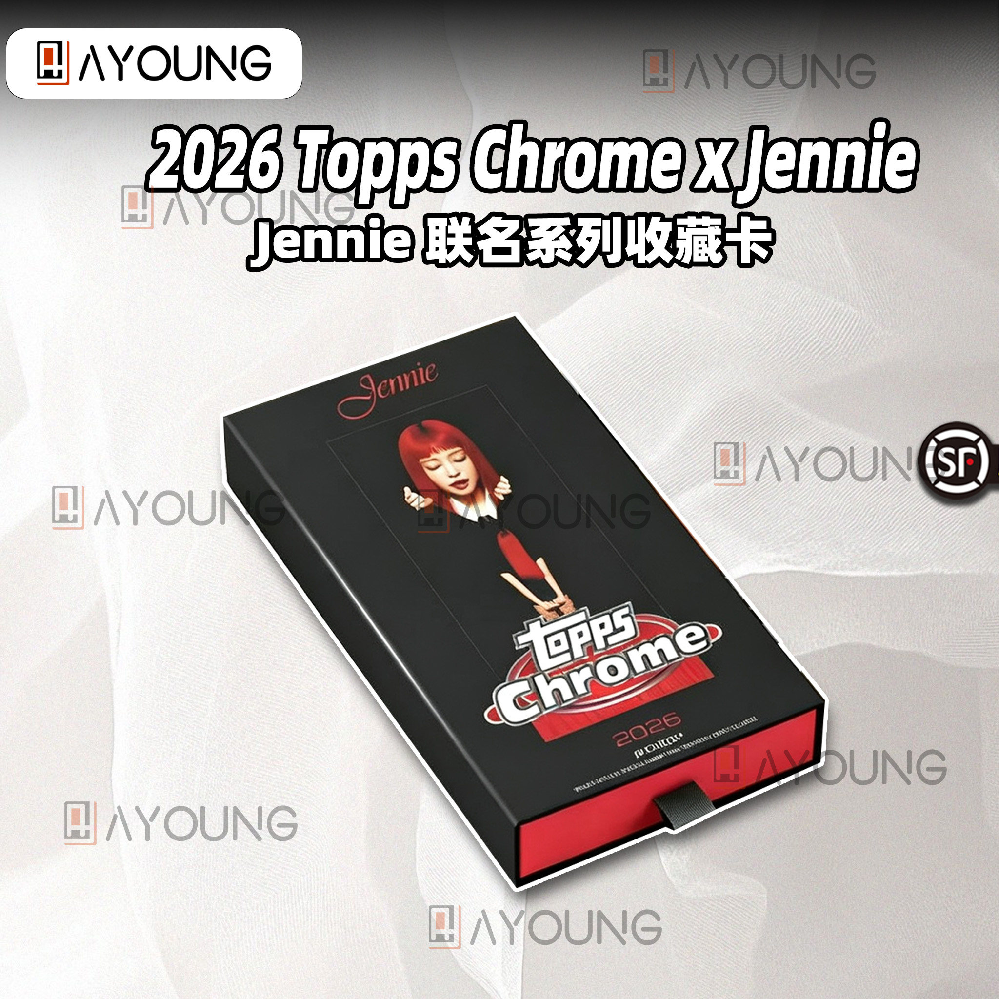 2026 Topps Chrome Jennie 联名盲盒 金珍妮小卡 BlackPink收藏卡图片