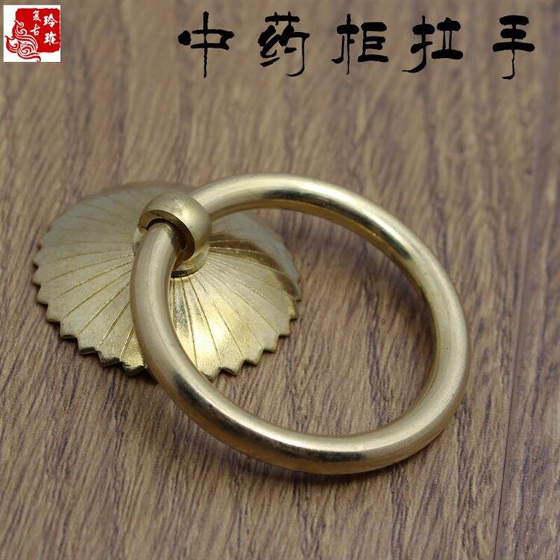 玲珑中式仿古纯铜拉手 抽屉单孔把手中药柜圆环拉手 茶壶盖小拉手