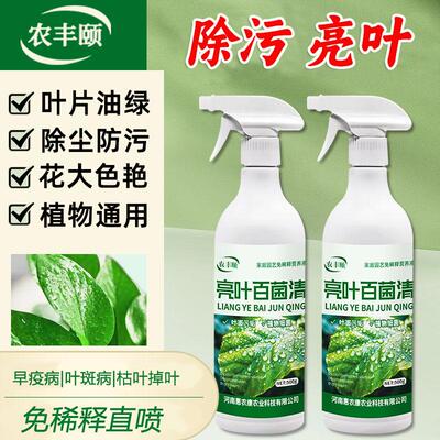 植物亮叶剂亮叶百菌清花卉除污剂叶面光亮剂叶斑黑斑病绿植免稀释