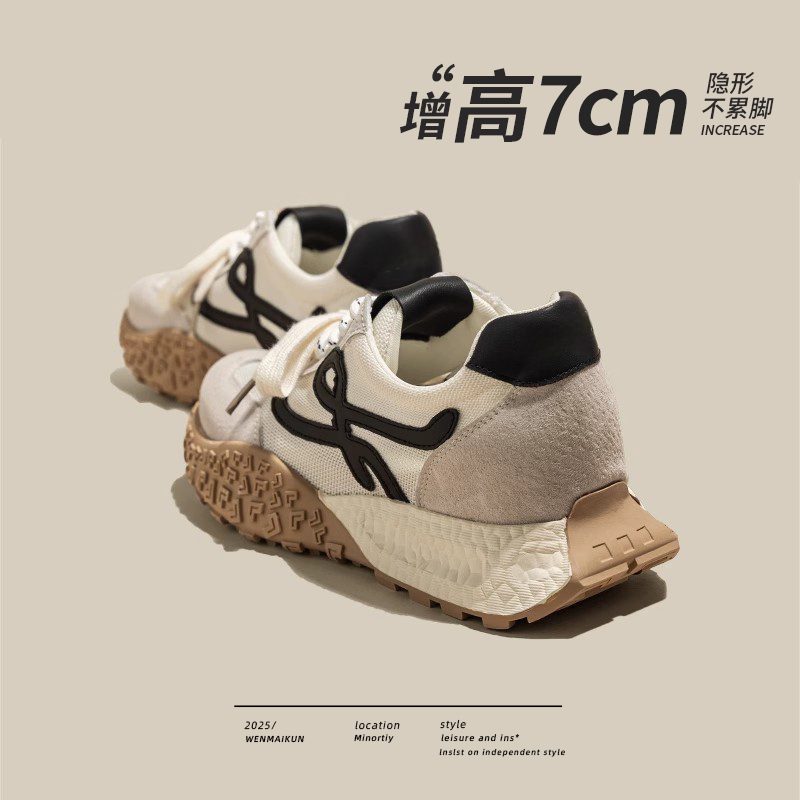 网面德训鞋女厚底7cm夏季新款