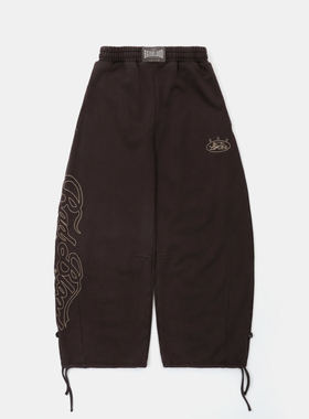 [w-pts25-019] Mystic Capsule 2 Way 弧形束脚裤 - 灰色/棕色