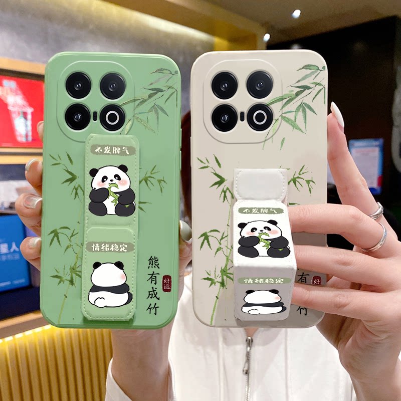 vivoiQOO13手机壳12卡通iQOO11Pro可爱iQOO10/9/8/7背贴防摔支架款Neo10/9/8/7/6熊有成竹iQOOZ9全包Z8软壳Z7