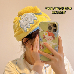 可爱卡通干发帽女超强吸水速干洗头毛巾学生加厚珊瑚绒包头巾浴帽